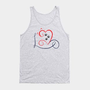 Cute Cat Line Art for Feline Lovers and Cat Moms Tank Top